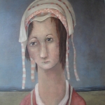 in het rood