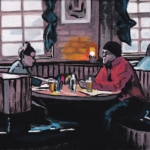 V83 café scene V83 café scene
