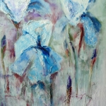 Acryl schilderij `Irissen' Acryl schilderij `Irissen'