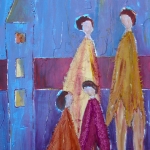 Acryl schilderij `Binding' Acryl schilderij `Binding'