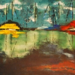 Acryl schilderij `Zeilboten` Acryl schilderij `Zeilboten`