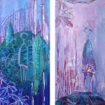 Acryl schilderij `Binnen/Buiten` Acryl schilderij `Binnen/Buiten`
