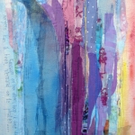 textiel schilderij 'alleen/eenzaam' textiel schilderij 'alleen/eenzaam'