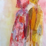 textiel schilderij 'love' textiel schilderij 'love'