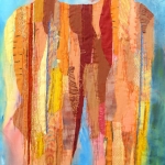 textiel schilderij 'together` textiel schilderij 'together`