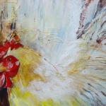 Acryl schilderij 'Kippekop' Acryl schilderij 'Kippekop'