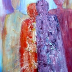 Acryl schilderij `Wachters` Acryl schilderij `Wachters`