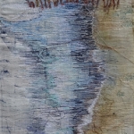 textiel schilderij "zee-strand" textiel schilderij "zee-strand"