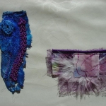 broches 2x blauw/lila broches 2x blauw/lila