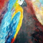 Acryl schilderij 'Papegaai' Acryl schilderij 'Papegaai'