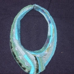 textiel ketting blauw/groen textiel ketting blauw/groen