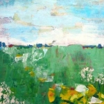 Acryl schilderij `Wei-landschap` Acryl schilderij `Wei-landschap`