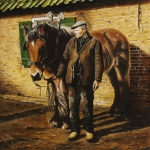 Boer met werkpaard Boer met werkpaard