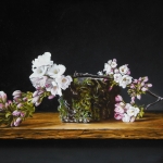 Prunusbloesem op steen Prunusbloesem op steen