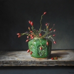 Gemberpot met rozenbottels Gemberpot met rozenbottels