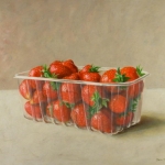 Aardbeien in plastic bakje Aardbeien in plastic bakje