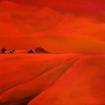 Red roofs, red sky, red land Red roofs, red sky, red land