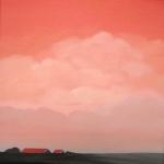 Roze wolkenlucht in Zeeland Roze wolkenlucht in Zeeland
