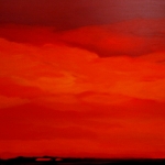 red roofs, red sky red roofs, red sky