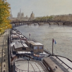 Boats on the river Seine