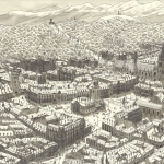 City at the foot of the mountains