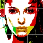 Angelina Jolie digitaal bwerkt. Angelina Jolie digitaal bwerkt.