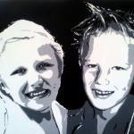 Portret Linde en Daan. Portret Linde en Daan.