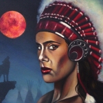 Indian Girl with Wolf Indian Girl with Wolf