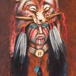 indian with Wolfheaddress indian with Wolfheaddress