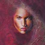 Vrouw in 't rood Vrouw in 't rood