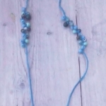 Ibiza ketting gehaakt kralen blauw Ibiza ketting gehaakt kralen blauw