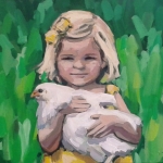 Meisje met kip (gele jurk) Meisje met kip (gele jurk)