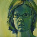 Zelfportret in groen en blauw Zelfportret in groen en blauw