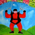 Dikke Dame Sportief met de Parachute Dikke Dame Sportief met de Parachute