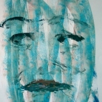 Transparant face in blue no. 4 Transparant face in blue no. 4