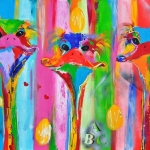 KLEURRIJKE STRUISVOGELS KLEURRIJKE STRUISVOGELS
