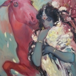 Krishna met paard