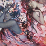 In bed met Krishna