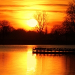 Maas zonsondergang Maas zonsondergang