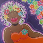 Vrouw paars Vrouw paars