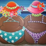 Dikke dames op het strand Dikke dames op het strand