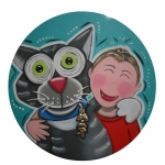 Jongen met kat Jongen met kat