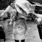 Slager bij de hallen 1955