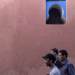 Roze muur Marrakech - Marokko Roze muur Marrakech - Marokko