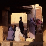 Mensen op markt te Marrakech Marokko Mensen op markt te Marrakech Marokko