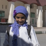 Trots meisje met hijaab - Marokko Trots meisje met hijaab - Marokko