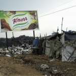 Reclamebord Knorr bij Luanda Angola Reclamebord Knorr bij Luanda Angola