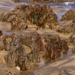 Lavagesteente kust Rabat Marokko Lavagesteente kust Rabat Marokko