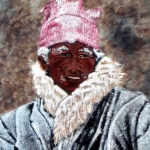 Tibetaanse man met sneeuw Tibetaanse man met sneeuw