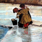Tibetaanse vrouw en kind Tibetaanse vrouw en kind